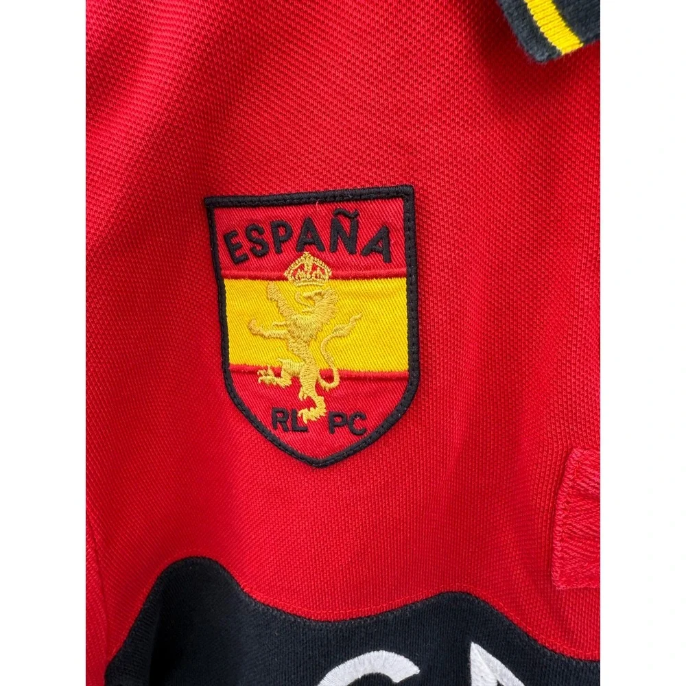 Polo Ralph‎ Lauren Spain Country Embroidered Polo Shirt Mens Medium